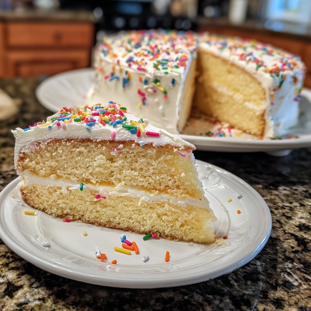 Classic Vanilla Birthday Cake