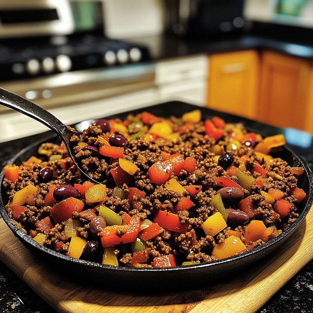 Ground Beef Skillet Mediterranean