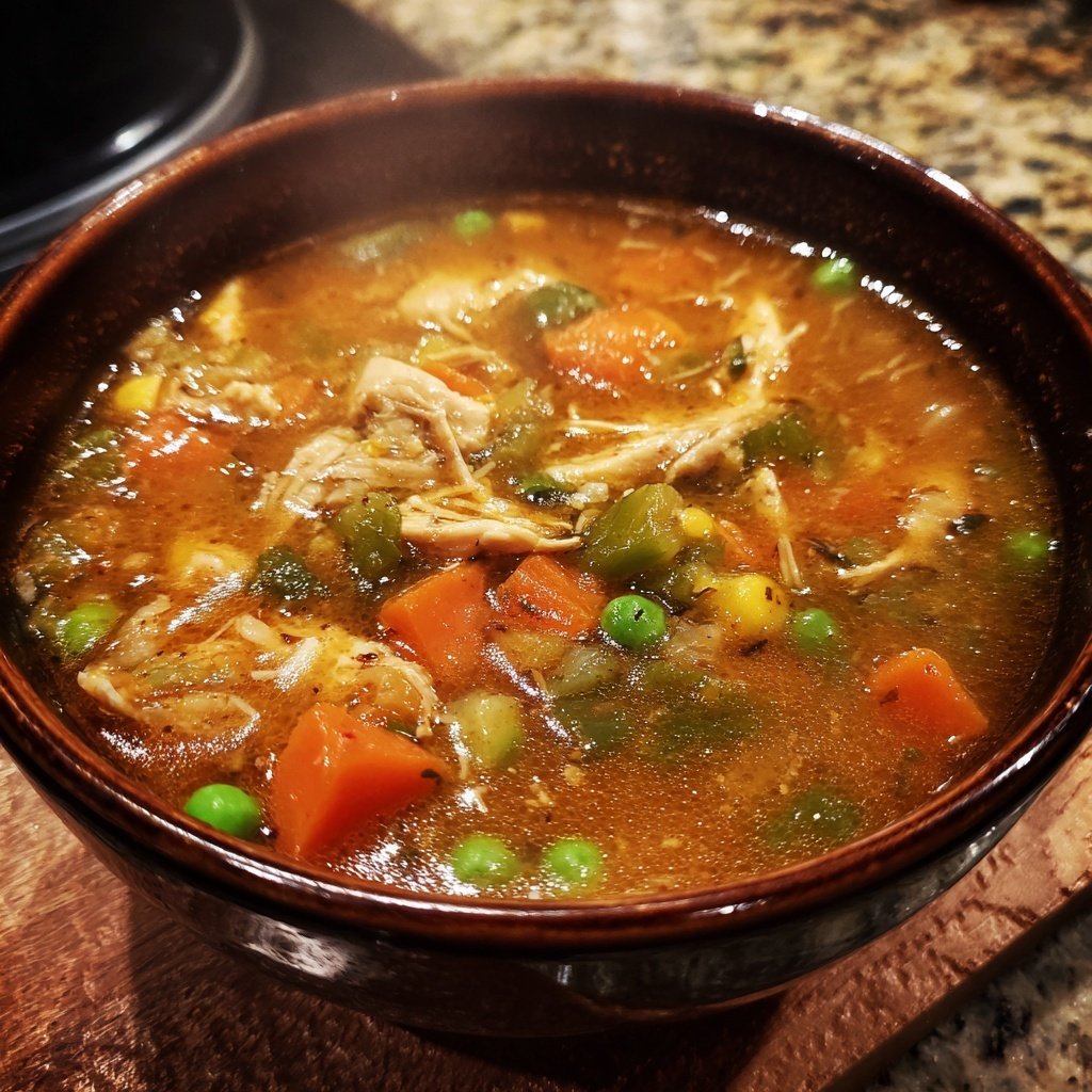 Set-It-and-Forget-It Slow Cooker Chicken Ramen-Inspired Soup