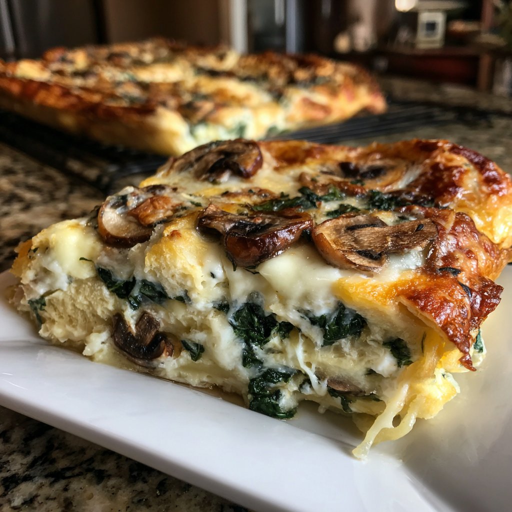 Sunday Spinach Mushroom Bake