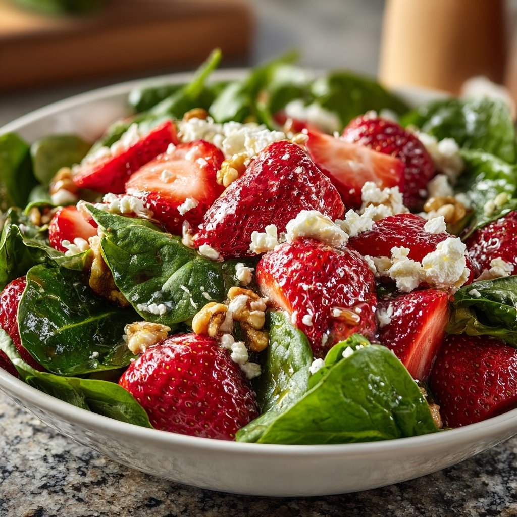 Strawberry Spinach Salad With Feta