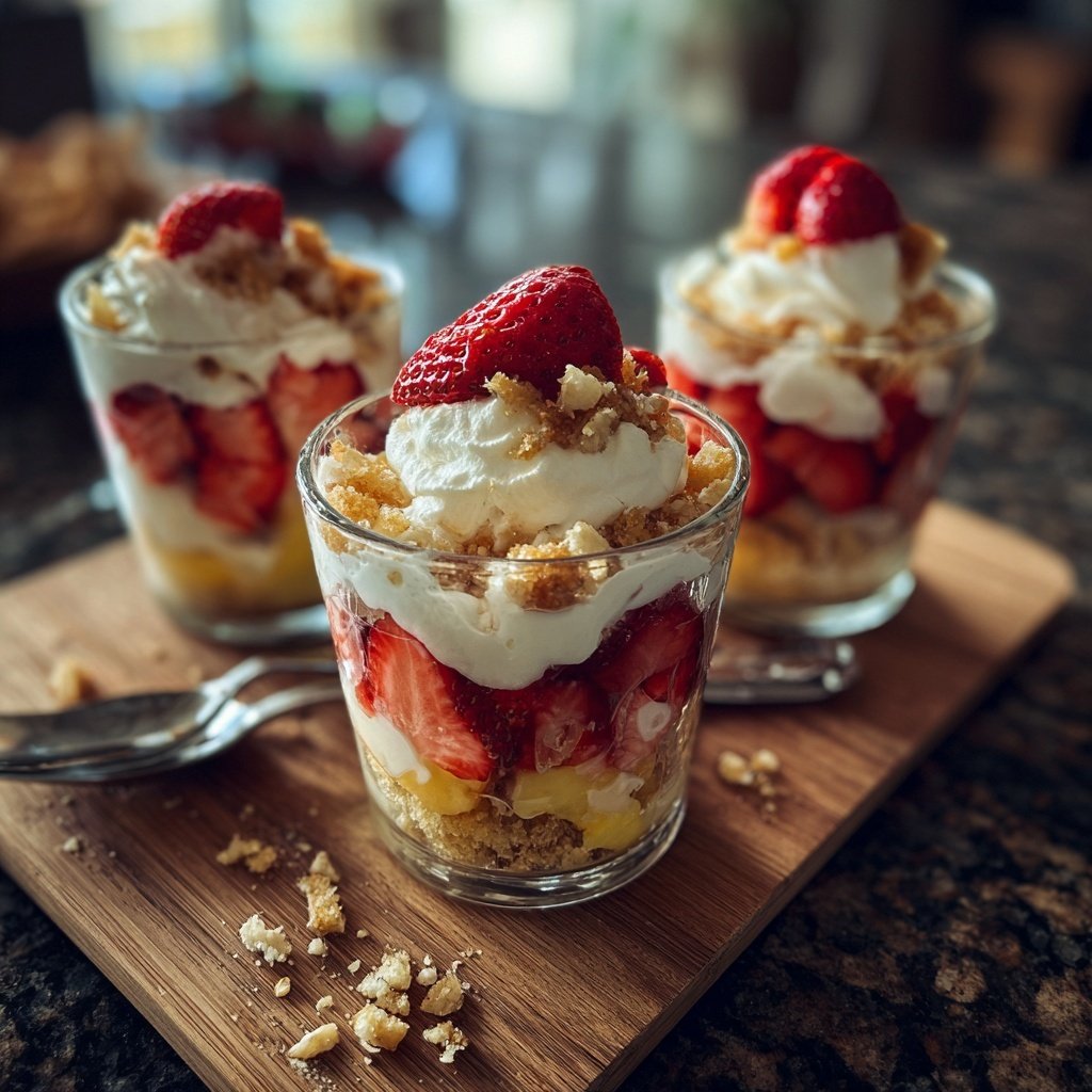Strawberry Shortcake Breakfast Cups