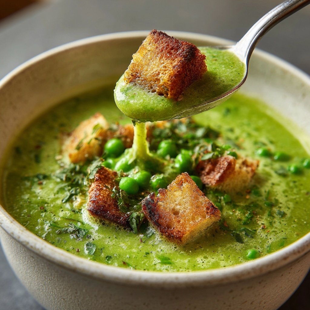 Spring Soup With Peas And Herbs