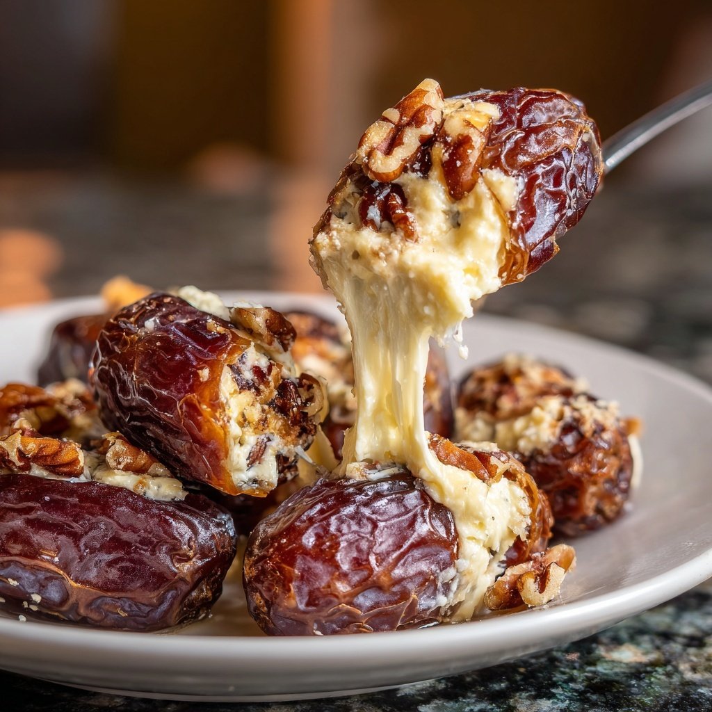 Valentines Snacks Cheese Stuffed Dates