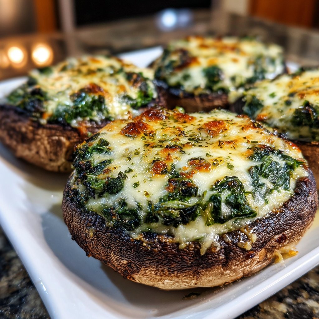 Romantic Stuffed Portobello Mushrooms