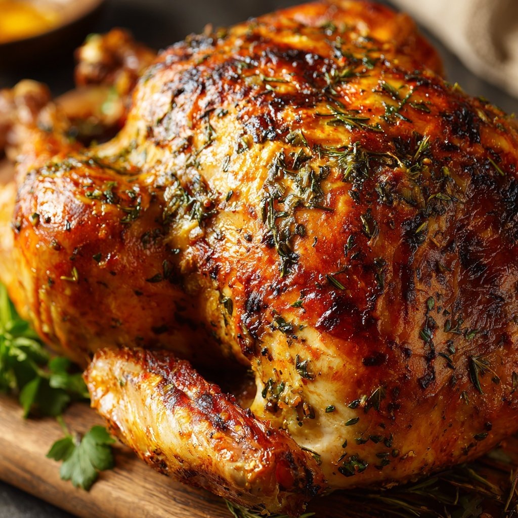 Seasonal & Festive Thanksgiving Herb Stuffed Turkey