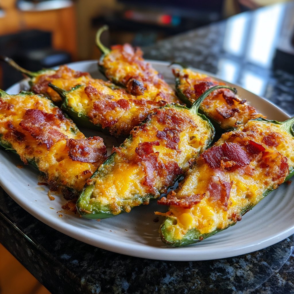 Jalapeno Poppers Stuffed with Corn