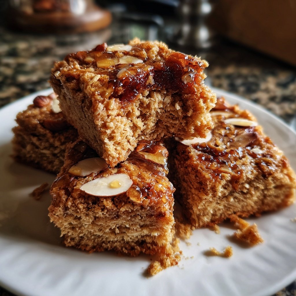 Vanilla Almond Oat Breakfast Squares