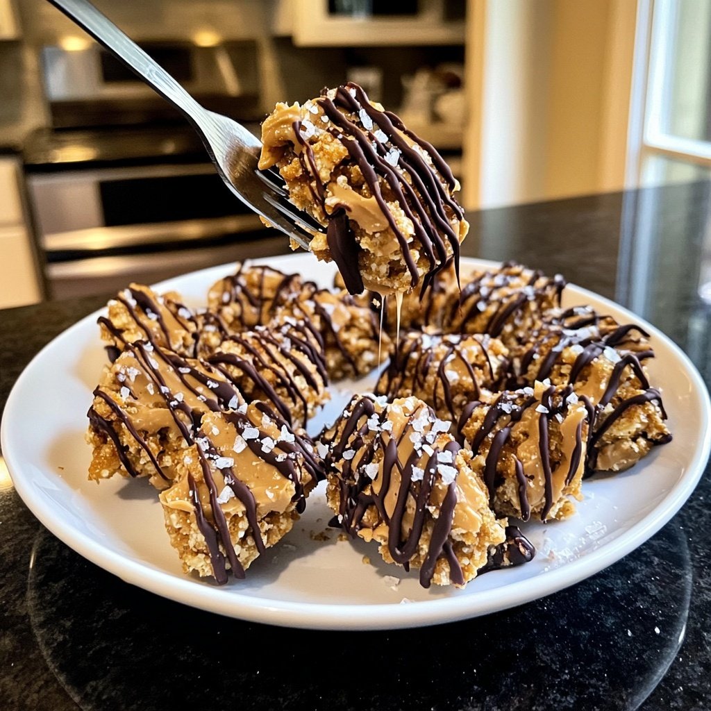 No-Bake Peanut Butter Pretzel Clusters