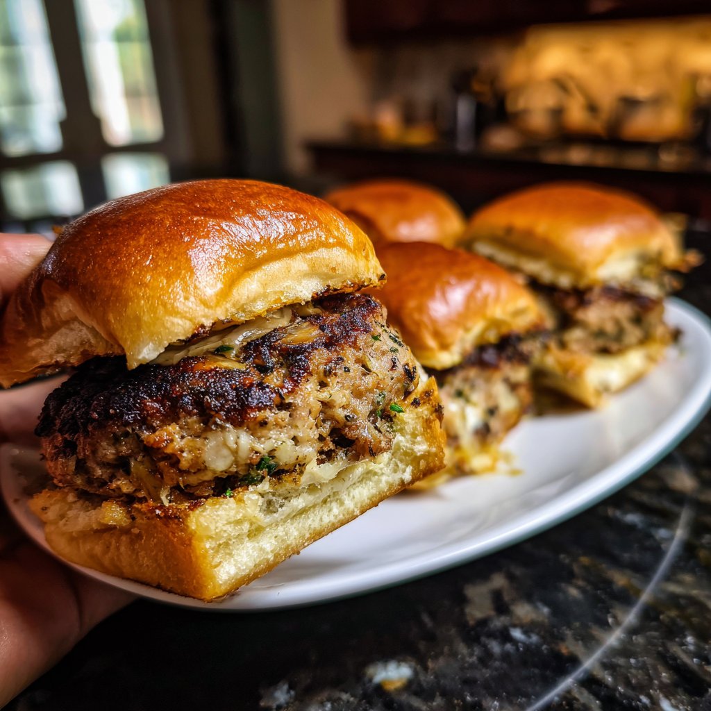Mushroom Patty Sliders