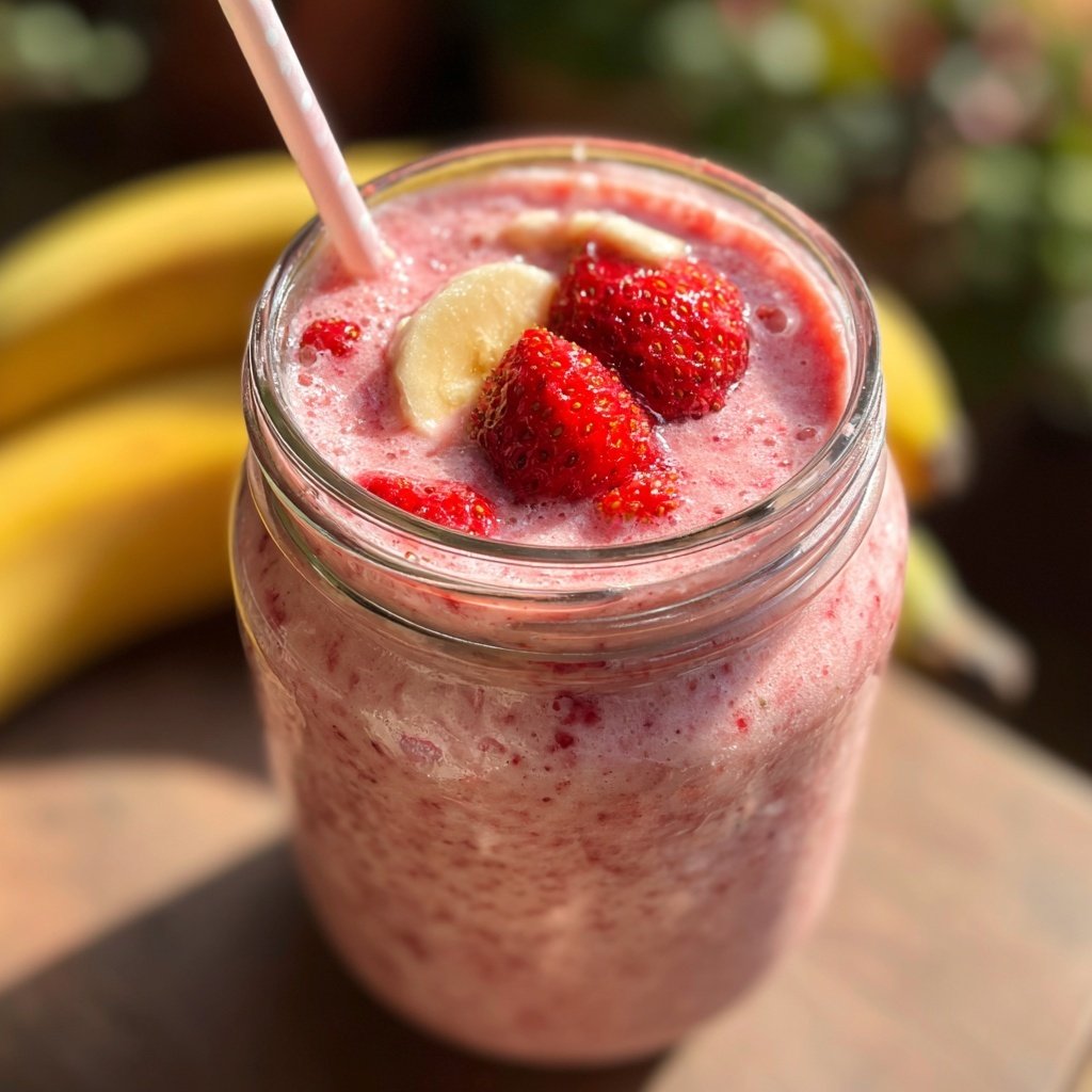 Fresh Strawberry Banana Smoothie