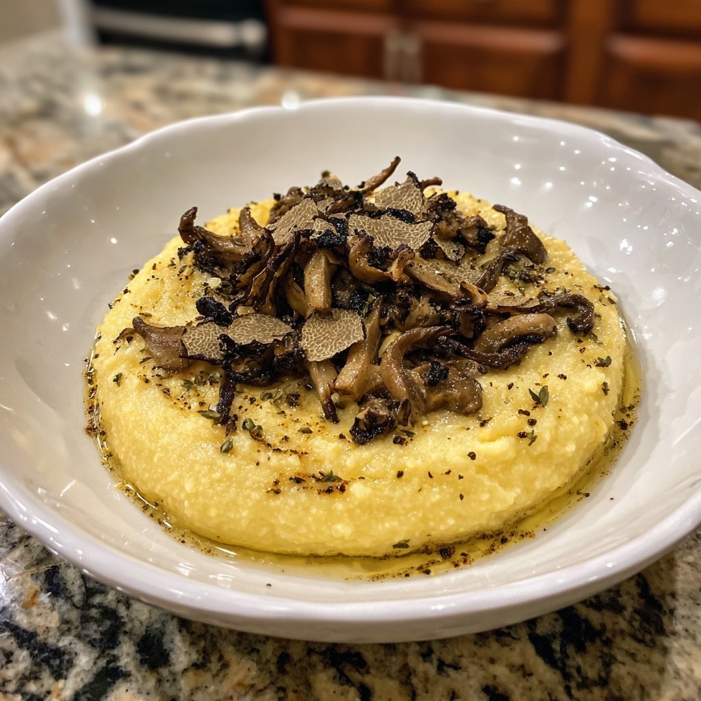 Creamy Polenta with Truffle Mushrooms