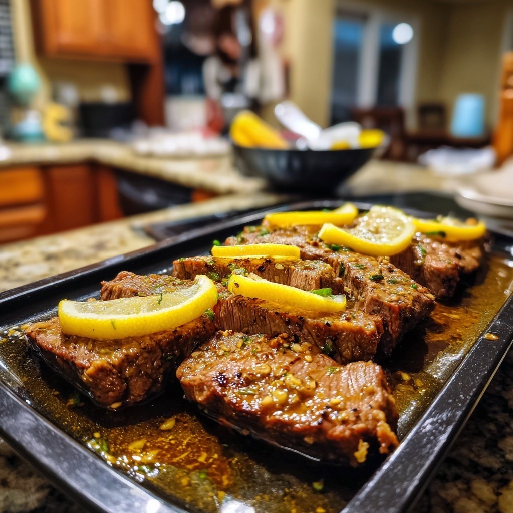 High Protein Lemon Garlic Beef