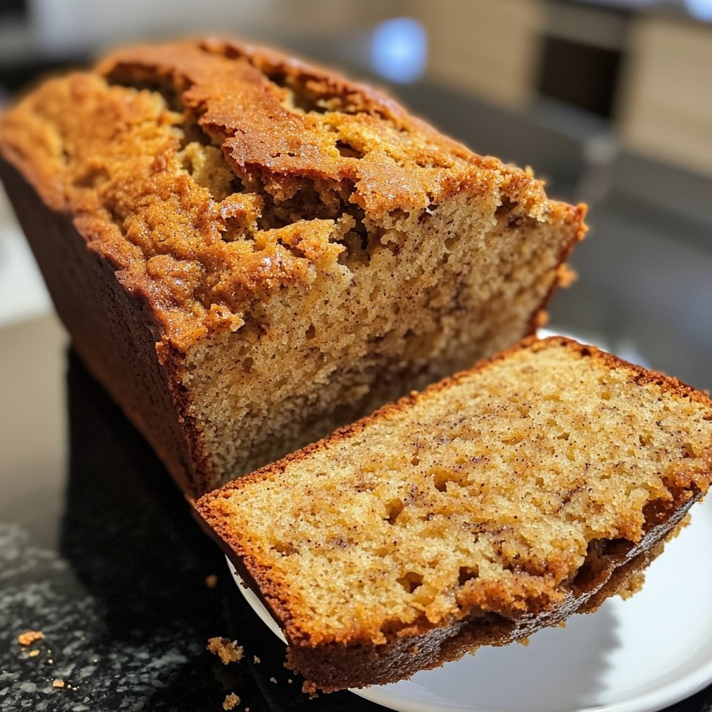 Moist Banana Bread with Ripe Bananas