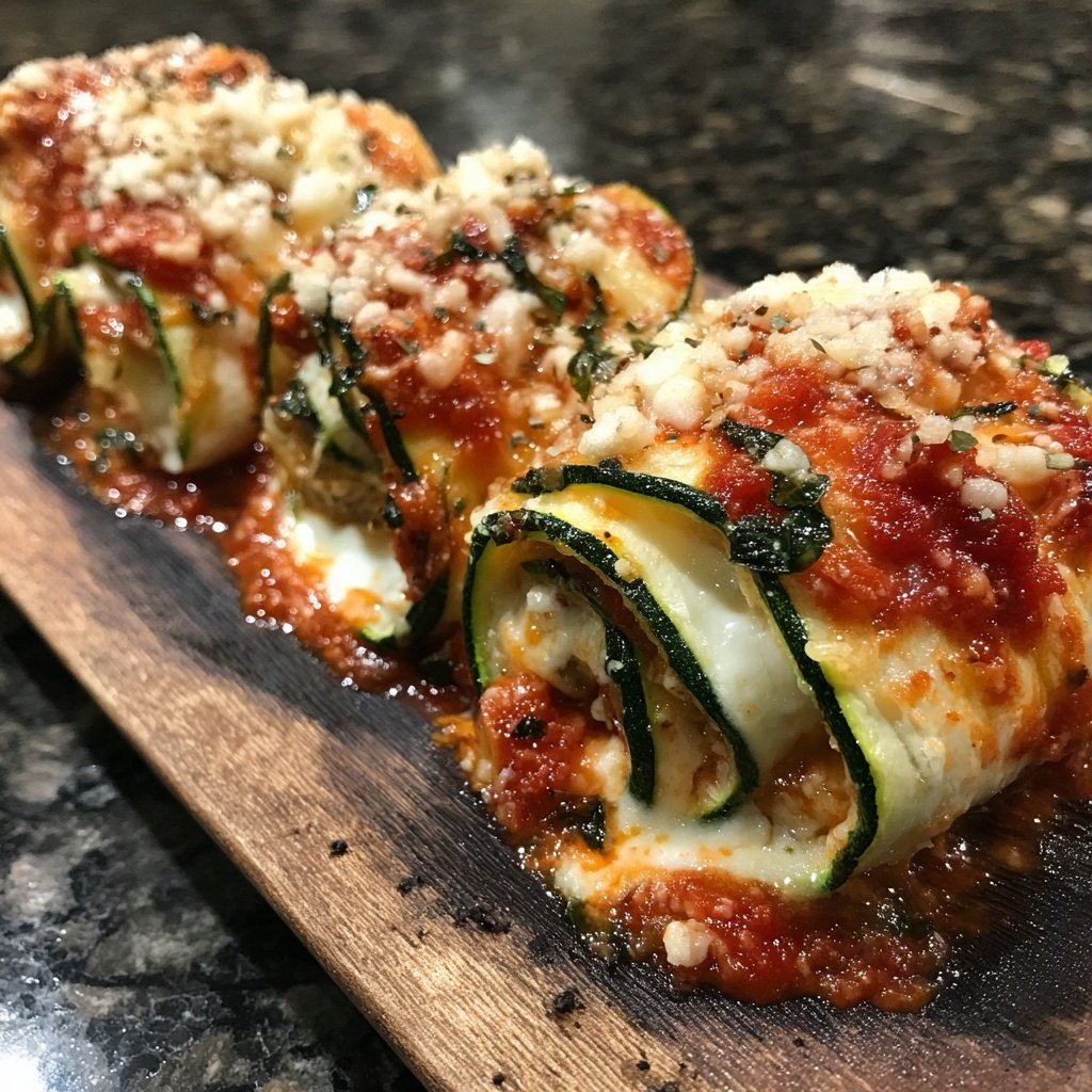 Zucchini Ribbon Lasagna Rolls